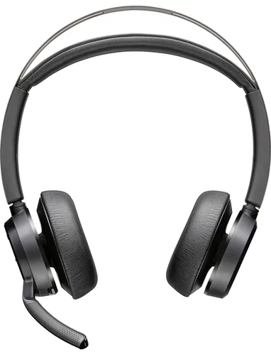 Poly Voyager Focus 2 UC - Kabelloses USB-A PC-Headset, optimiert für kristallklare Anrufe und Musikgenuss