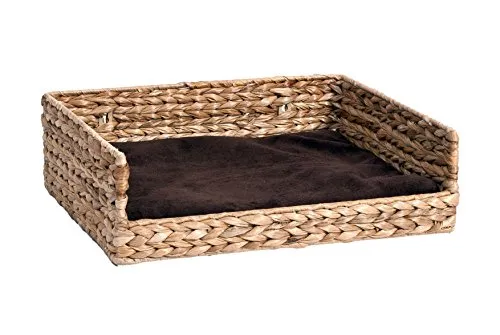 Karlie Banana Leaf De Luxe Lounger - Kuschelhöhle für Katzen - Katzenhöhlen & -häuser, vielseitig einsetzbar mit waschbarem Kissen und inklusive Bohrschablone für Wandmontage.