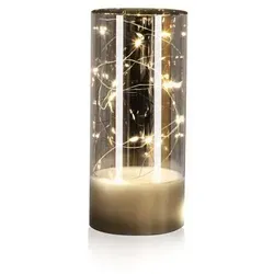 LED Universum LED Dekokerze mit Lichterkette silber 