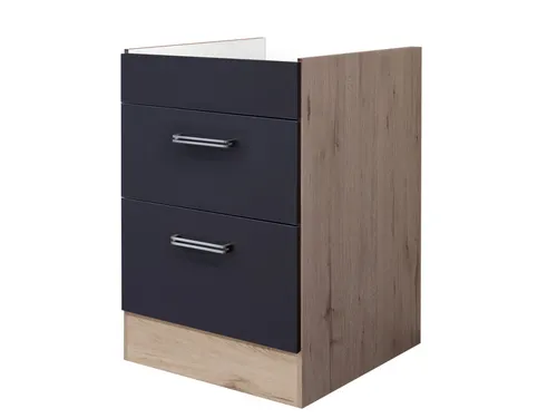 Kochstellenauszugsschrank Anthrazit San Remo Eiche – 60 cm