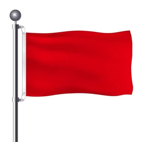 Produktbild cm Rote Einfarbige Flagge Mit 2 Messingösen