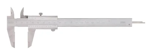 Forum Taschenmessschieber 150 mm rostfrei - Präziser Messschieber mit Feststellschraube, ideal für präzise Messungen in der Werkstatt oder im Hobbybereich.