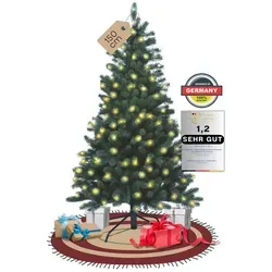 SCHAUMEX Künstlicher Weihnachtsbaum 150 cm - Premium Spritzguss Weihnachtsbaum, naturgetreu und schwer entflammbar, ideal für eine festliche Atmosphäre in Ihrem Zuhause.