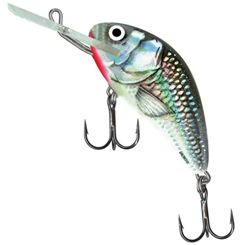 Salmo Hornet Wobbler, Salmo Farben:Holographic Grey Shiner, Länge/Gewicht/Laufverhalten/Tauchtiefe:5cm / 7g / schwimmend / 2.0-4.6m