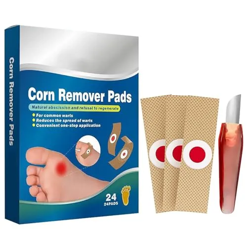 Hühneraugen Pflaster Set, 24 Stück Hühneraugenringe für Fußpflege, hautfreundliches Fußpflaster schützt vor Druck durch Schuhe, Corn Removal Pads Für Erwachsene, Männer und Frauen