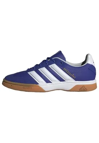 adidas Herren Spezial Indoor Shoes – Sportliche Sneaker in Lucid Blue, 46 2/3 EU - Herren-Sneaker mit regulärer Passform, Obermaterial aus Textil und Wildleder, ideal für Indoor-Sport mit Adiprene+ Dämpfung für hohen Komfort.