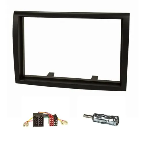 tomzz Audio 2414-061 Doppel DIN Radioblende Set für FIAT Ducato - Kompatibel mit FIAT Ducato III (2006-2011), ermöglicht den einfachen Austausch des Werksradios gegen moderne Headunits. Hochwertige Verarbeitung in Schwarz, ideal für eine stilvolle Aufwertung des Innenraums.