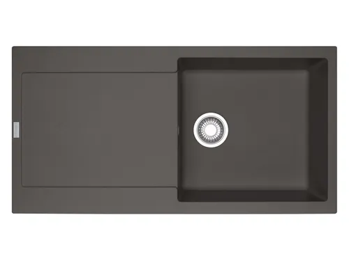 Franke Maris MRG 611-97 Schiefergrau Granitspüle - Elegante Fragranit-Einbauspüle in schiefergrau, ideal für moderne Küchen. Reversible Montage und Druckknopfexzenter für einfache Handhabung. Maße: 97 x 50 cm, passend für Unterschränke ab 60 cm.