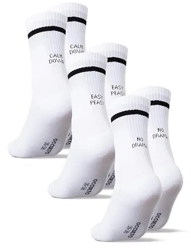 Occulto Damen & Herren Statement Tennis Socken 3er Pack (Modell: Leo) Easy 43-46