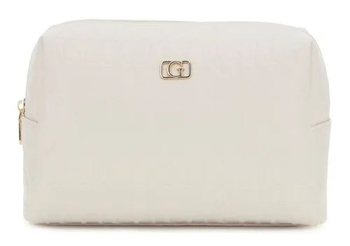 Guess Kulturbeutel Large Top Zip Cosmetic Bag in beige von GUESS