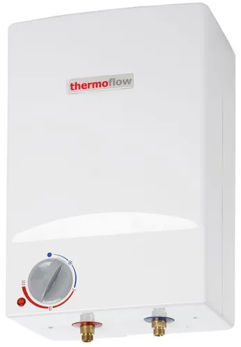 Thermoflow Obertischspeicher-Set OT 5, 5 L mit Armatur - Elektronisch geregelter Durchlauferhitzer, kompakte 5 L Lösung für sofort warmes Wasser, ideal für Küchen und kleine Räume.
