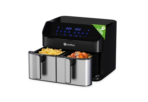 Scheffler Doppel-Heißluftfritteuse 9 Liter
