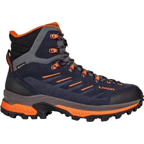 Lowa RANDIR GTX MID Navy/Flame - 11/46 - Wanderschuhe, wasserdicht und ideal für anspruchsvolle Wanderungen, mit bequemem Mid-Cut für optimalen Halt.
