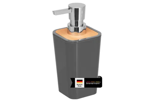 bremermann Seifenspender Seifenspender CALVI aus Bambus und Kunststoff, grau