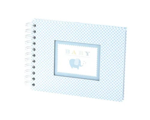 Rössler Fotoalbum RÖSSLER Fotoalbum Baby Boy Wire-O PP hellblau 40x195x145mm