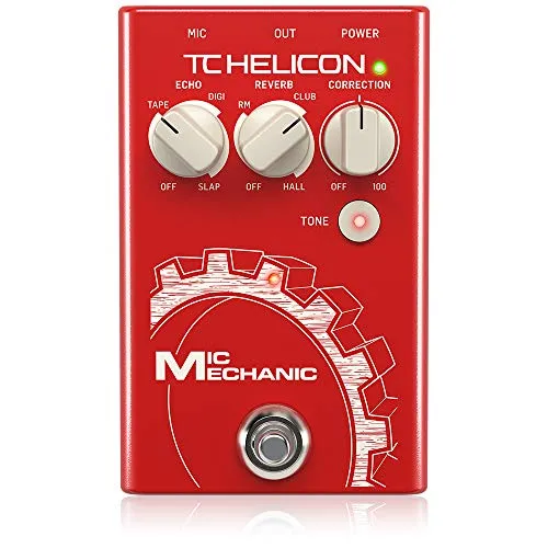 TC Helicon MIC MECHANIC 2 - Batteriebetriebene Vocal Effects Stompbox - Effektgerät für Gesang mit Hall, Echo und automatischer Tonhöhenkorrektur für perfekte Vocals. Ideal für mobile Einsätze ohne Kabelsalat.