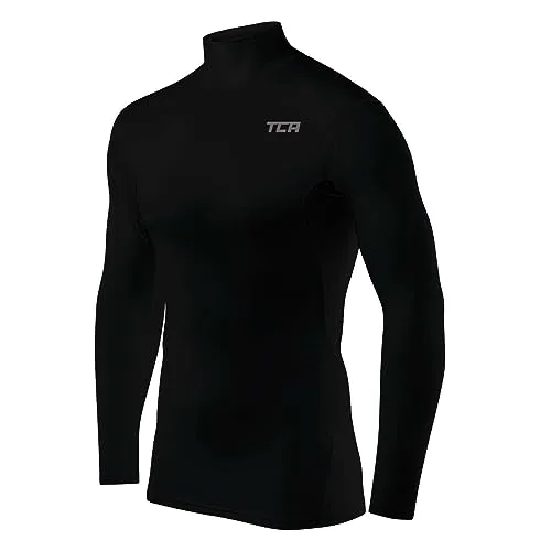 TCA Herren HyperFusion Kompressionsshirt - Atmungsaktiv und Schnell Trocknend - Kompressions-Shirt für Herren, ideal als Lauf- und Sportkleidung. Mit QuickDry-Technologie für optimale Feuchtigkeitsregulierung und Bewegungsfreiheit durch 4-Way Stretchmaterial.