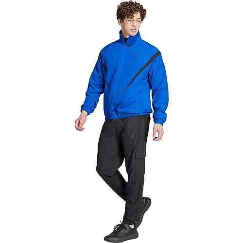 adidas Herren Sportswear Woven Non-Hooded Track Suit, black/team royal blue, S