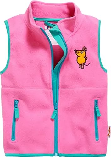 Playshoes Fleece Weste Unisex Kinder Outdoor-Oberteil, pink Die Maus, 116