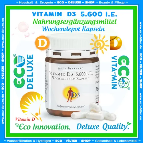 Vitamin D3 5.600 I.E. 🧴 1x Kapsel pro Woche 💯 Nahrungsergänzungsmittel 💰SALE