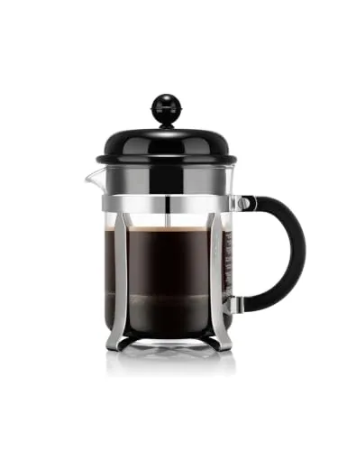 Bodum French Press Kaffeebereiter 0,5 L (4 Tassen) – Modell 1914-01-1 – Klassischer Kaffeezubereiter aus hitzebeständigem Glas & Edelstahl