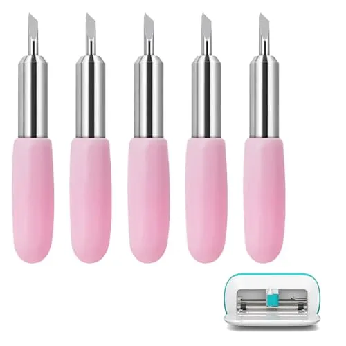 Stück Premium Ersatzklingen für Cricut Joy – Original Zubehör Set mit Gehäuse, Extra Feine Schneidklingen aus Wolframstahl, Mittenschnitt & Feinschnittklinge für Schneideplotter, Crafting Blade Cut 5