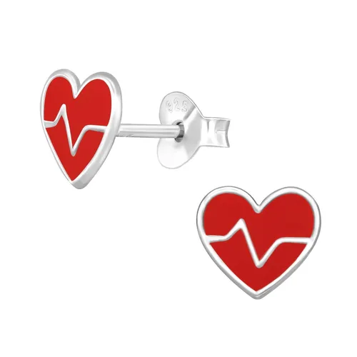 Herz Kinder Ohrringe 925 Silber für Mädchen Schmuck Geschenk