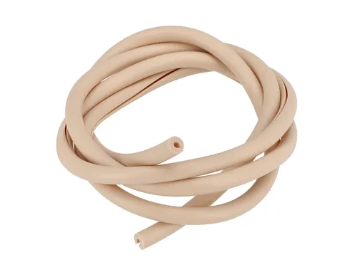 Gummi - Keder für Lampengehäuse, geschlitzt in Elfenbein, Länge 1 Meter - für Si