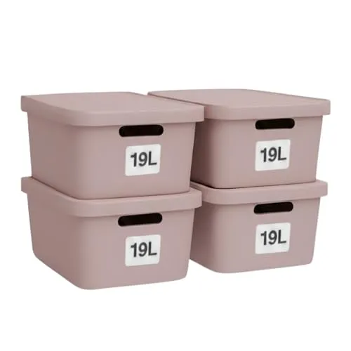 Plastard Aufbewahrungsbox mit Deckel in pink von Plastard