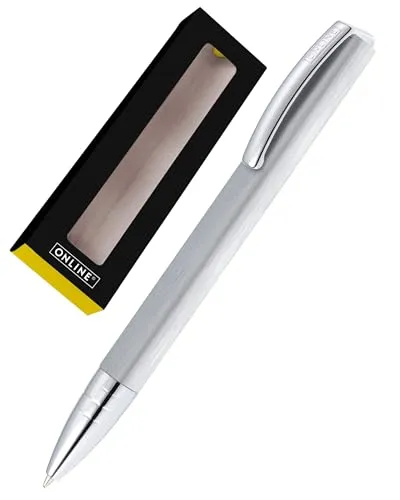 Online Pen Kugelschreiber Vision Drehkugelschreiber aus Aluminium - Hochwertiger Dreh-Kugelschreiber aus gebürstetem Aluminium mit Großraummine, ideal für stilvolle Schreibmomente und einfach zu wechselnde Mine.