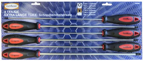 TProfil Torx Schraubendreher-Set extra lang T20-T45 6tlg