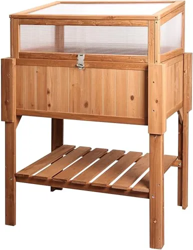 needs&wants® Hochbeet mit Frühbeet-Aufsatz - Hochbeet aus robustem Holz mit Frühbeet-Aufsatz für optimale Wachstumsbedingungen, ideal für Garten und Balkon.
