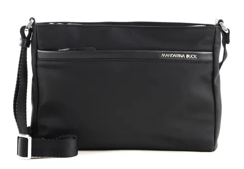 Mandarina Duck Schultertasche Schwarz Hunter P10vct30 - Damen-Schultertasche im sporty-chic-Look, leicht und funktionell mit Kunstleder Schultergurt und stilvollem PU-Zubehör.