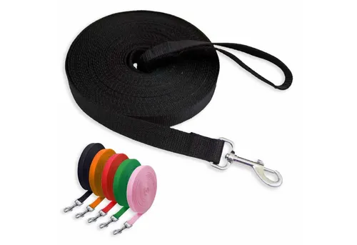 Monkimau Hundeleine Schleppleine für Hunde - Laufleine 5 bis 50m, Nylon (Packung)