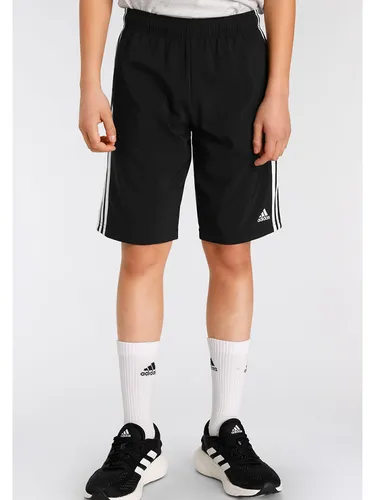 adidas Unisex Kinder Essentials 3-Stripes Woven Shorts - Bequeme Shorts für Kinder, aus 100 % recyceltem Polyester mit elastischem Bund und praktischen Seitentaschen, ideal für Freizeit und Sport!