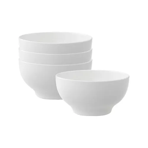 Villeroy & Boch New Cottage Basic French-Bol 4er Set 500 ml - Schalen & Schüsseln aus Premium Porzellan, mikrowellensicher und spülmaschinenfest, ideal für jeden Anlass und zeitlos im Landhausstil.