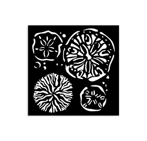 Stamperia Malschablone Silent Sea - Sponges, 12 x 12 cm