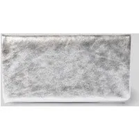 Abro Clutch mit Druckknopfverschluss in Silber, Größe 1 von abro