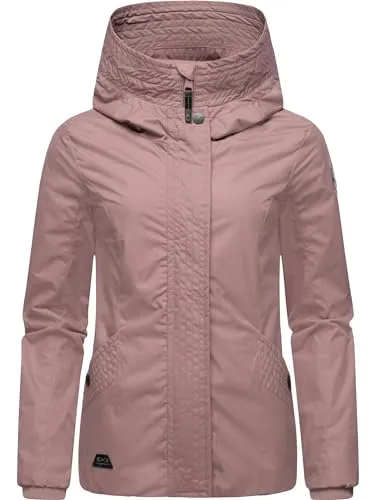 Ragwear Vannesa Damen Übergangsjacke - Leichte wasserdichte Kapuzenjacke in Mauve - Funktionsjacken - Sportliche Übergangsjacke mit wasserdichtem Material (Wassersäule: 4000mm) und bequemer Kapuze, ideal für wechselhaftes Wetter.