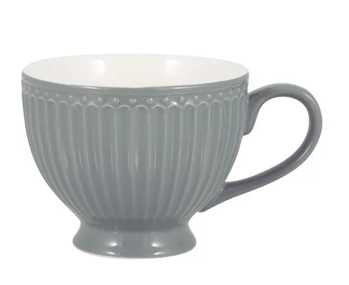 GreenGate Teetasse Alice stone grey grau große Tasse Keramik Everyday 400 ml