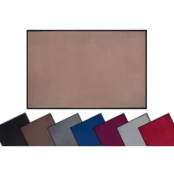 Hanse Home Waschbare In- & Outdoor Fußmatte Uni einfarbig, 60x80 cm, Beige - Hochwertige Fußmatte für Innen und Außen, pflegeleicht, waschbar bei 30° und mit Anti-Rutsch-Gummirücken für sicheren Halt. Ideal als Schmutzfänger im Eingangsbereich.