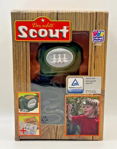 Scout LED Stirnlampe 19359 Kinder Outdoor Lampe 7 LEDs Happy People TÜV