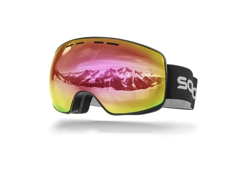 SCHNORR Skibrille Ventra Pink S2 – Sphärisch, Anti-Fog, UV400 - Hochwertige Polycarbonat-Skibrille mit Anti-Fog-Beschichtung und UV400-Schutz. Ideal für schlechten Wetterbedingungen und für Ski- und Snowboardfahrer. Inklusive praktischen Stoffbeutel.