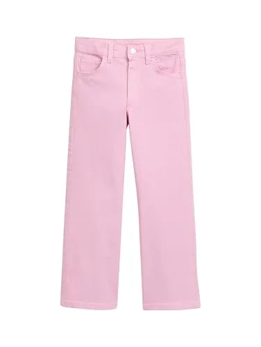 TOM TAILOR Mädchen Jeans 1047449, Mist Pink, Größe 116 - Stylische Wide Leg Jeans im Five-Pocket-Style mit verstellbarem Hosenbund. Ideal für Freizeit und besondere Anlässe, aus strapazierfähiger Baumwollmischung mit Stretch für optimalen Tragekomfort.