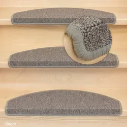 Stufenmatten Rambo New Halbrund SparSet - 15 Stück in Taupe - Erhöhen Sie den Komfort und die Sicherheit Ihres Zuhauses mit den Halbrunden Stufenmatten Rambo. Diese pflegeleichten Matten bieten optimalen Halt für Mensch und Tier. Ideal für jeden Treppenbereich.