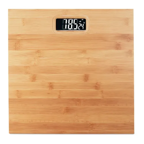 Personenwaage digital Körperwaage aus Bambus Badezimmerwaage Haushaltswaage