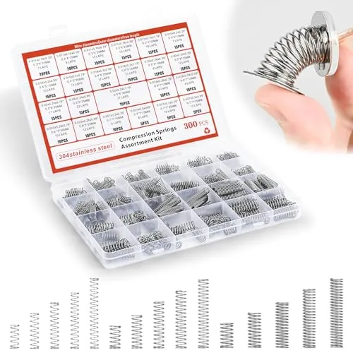 Stück Druckfedern Sortiment Kit, 304 Edelstahl Kleine Federn Set | Feder Zugfedern Sortiment 23 Verschiedene Größen Edelstahl Kleine Federn Spiralfedern Set 10-30mm Länge für Reparatur 300