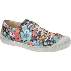 Eject DASS Damen Schnürschuhe – Sportlich und Bunt - Sportliche Damenschuhe mit buntem Blumenmuster und flacher Gummisohle. Das hochwertige Lederfutter sorgt für hohen Tragekomfort und eine optimale Passform durch die 6-fach Schnürung.