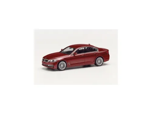 Herpa 430692-005 BMW 5er Limousine, Aventurinrot metallic, 1:87 / H0