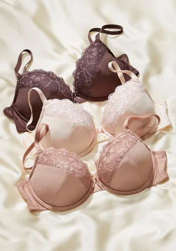 petite fleur Push-up-BH (3er Pack) in braun von petite fleur by Lascana